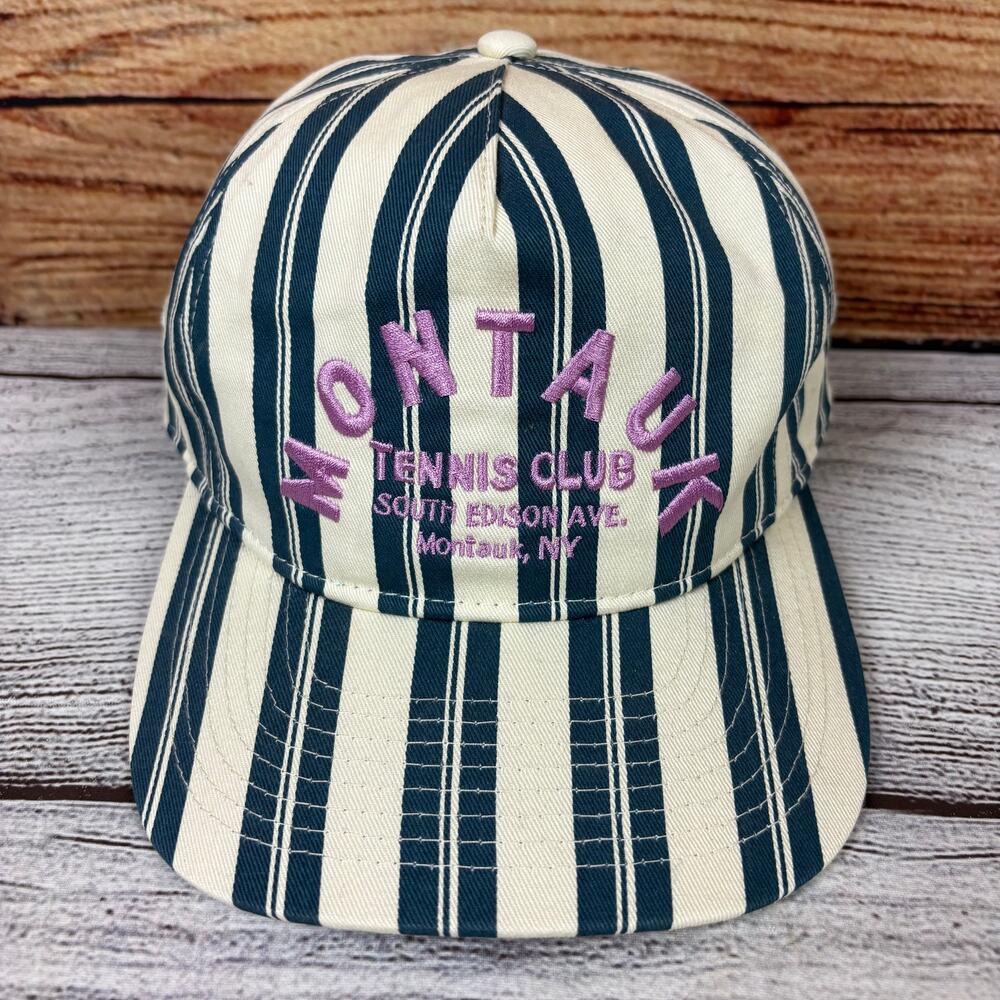 Coney Island Picnic Montauk Tennis Club Embroidered Striped Snapback Hat